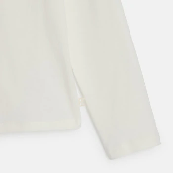 T-shirt with rolled collar