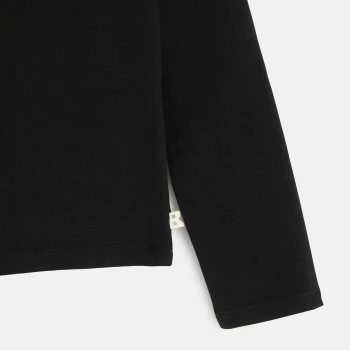 T-shirt with rolled collar